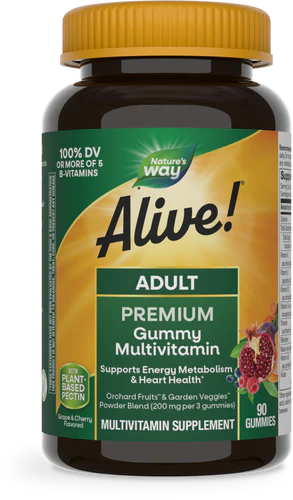 Alive!® Adult Prem Gummy Multi Cherry/Grape 90