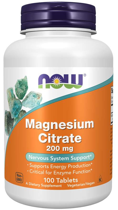 Now Magnesium Citrate 200 mg 250 tabs