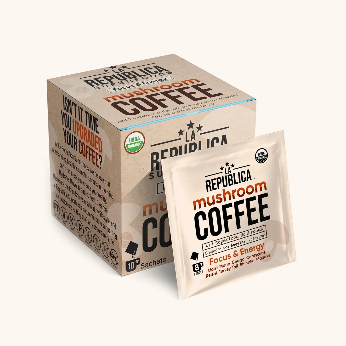 LaRepublica Instant Mushroom Coffee One Packet