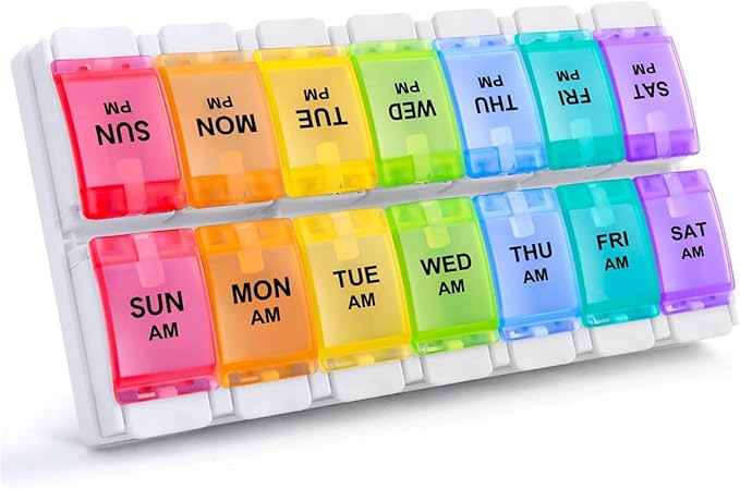 Sukos Medium pill organizer push button