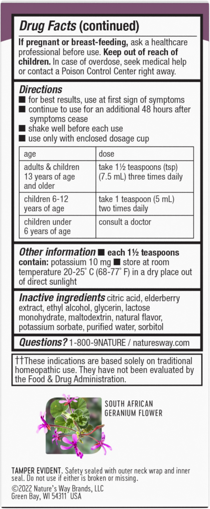 Umcka® Cold+Flu Elderberry Syrup