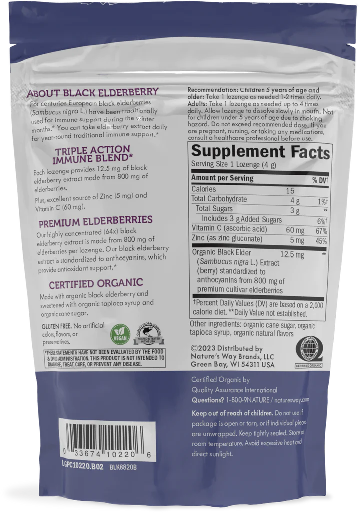 Sambucus Immune Lozenges zinc & C