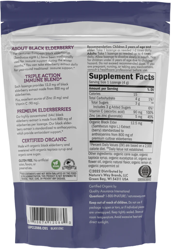 Sambucus Immune Lozenges zinc & C