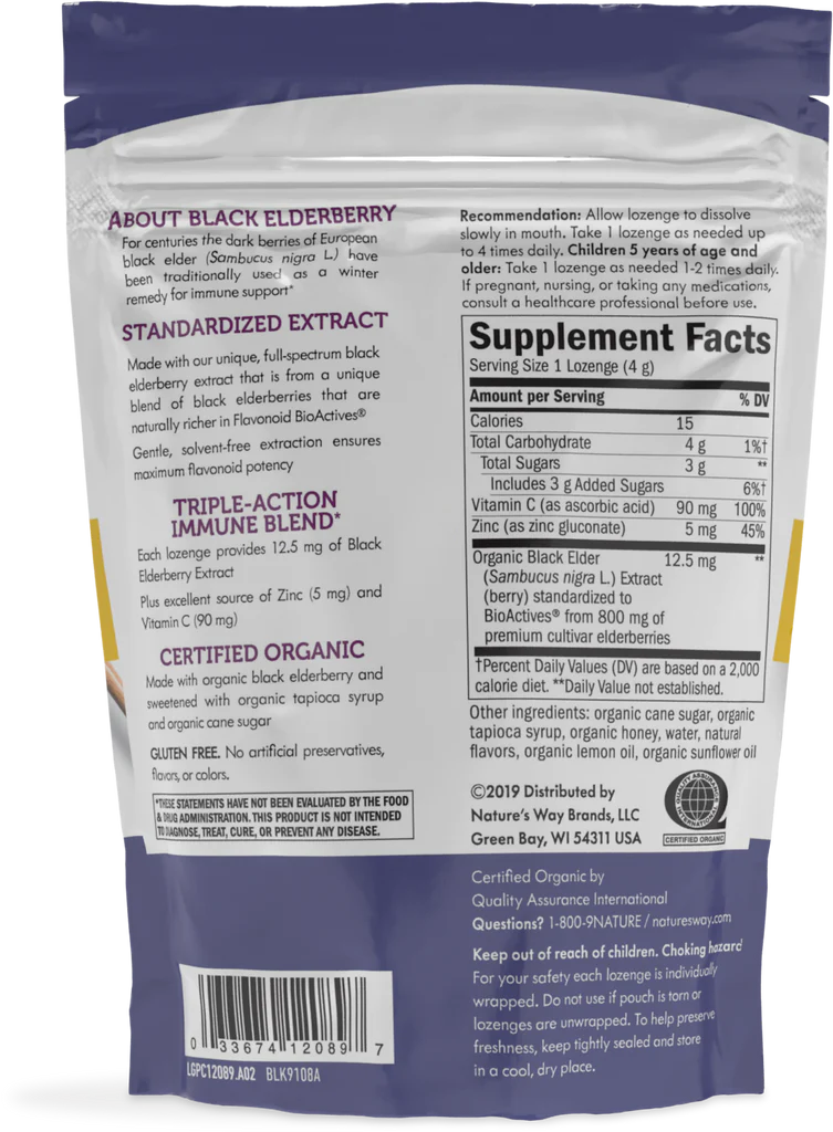 Sambucus Immune Lozenges zinc & C