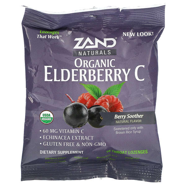 Zand Lozenge Organic  Elderberry  C 18ct