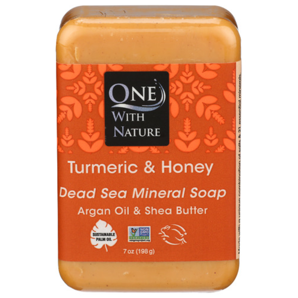 One With Nature Mineral Soap Turmeric & Honey 7 oz