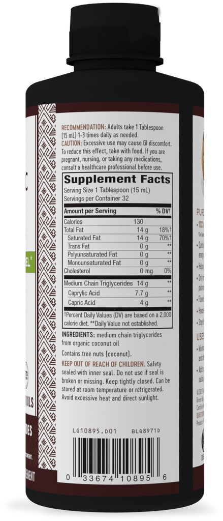 Organic MCT Oil from Coconut