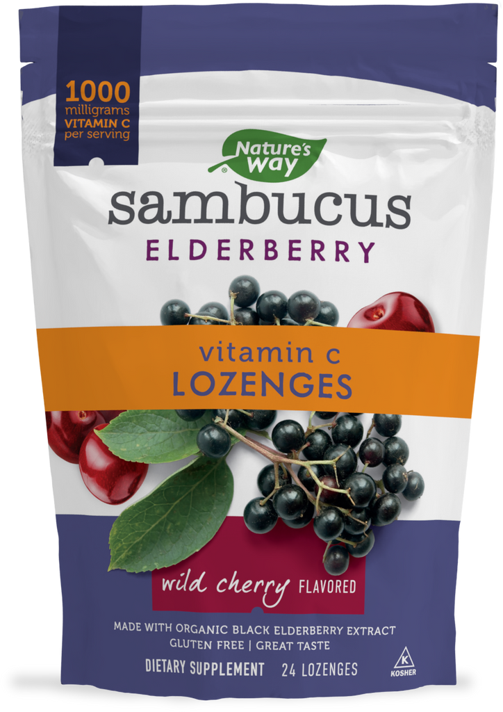 Sambucus Vitamin C Lozenges Wild Cherry