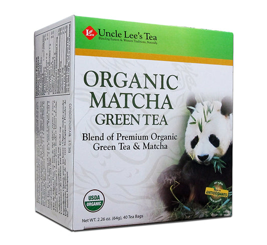 Uncle Lee's Tea Organic Matcha Green Tea 40ct