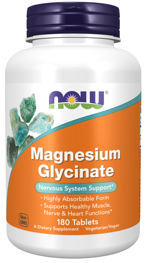 Now Magnesium Glycinate 200mg 180 tabs
