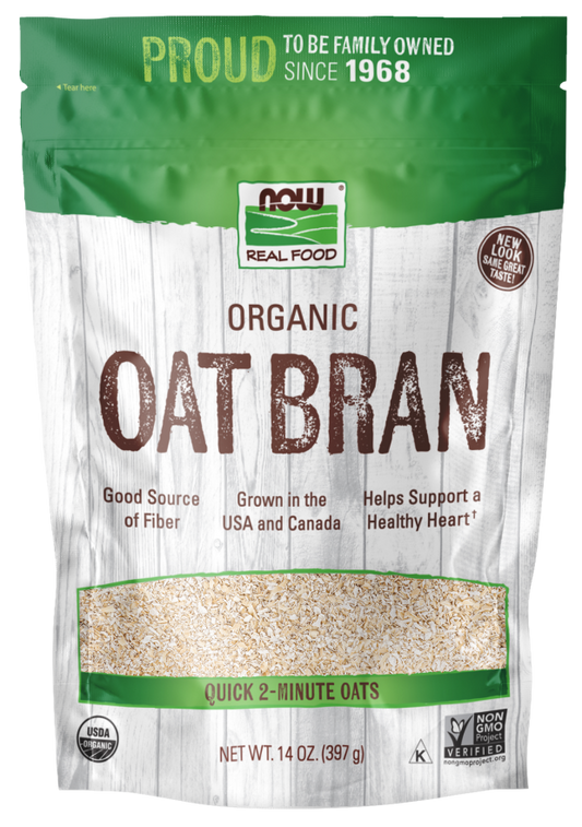 Now Oat Bran, Organic 14 oz