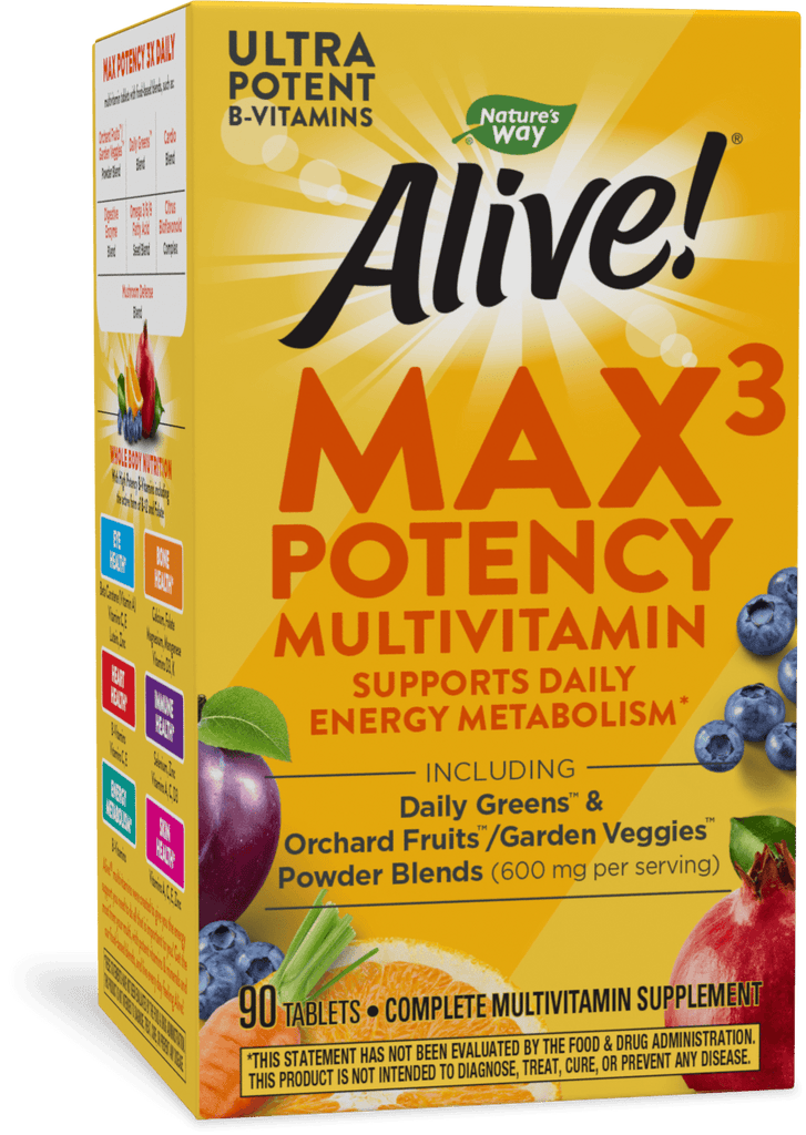 Alive!® Max3 Potency Multivitamin w/Iron