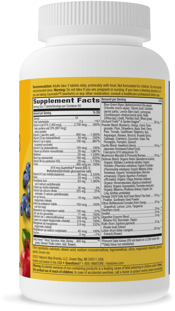 Alive!® Max3 Potency Multivitamin w/Iron