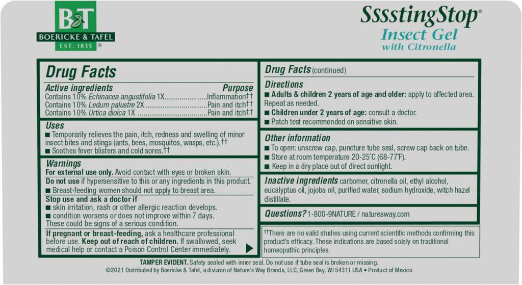 Boericke & Tafel® Ssssting Stop® Gel