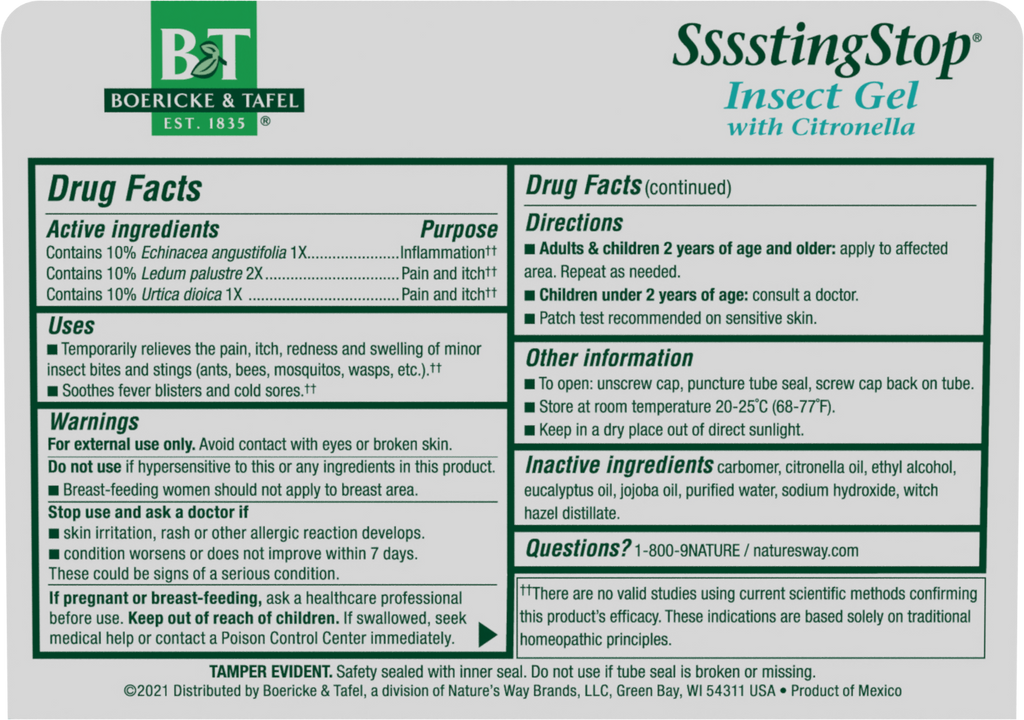 Boericke & Tafel® Ssssting Stop® Gel