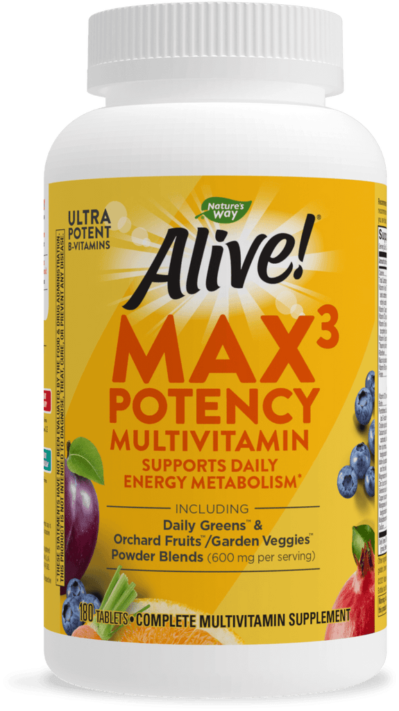 Alive!® Max3 Potency Multivitamin w/Iron