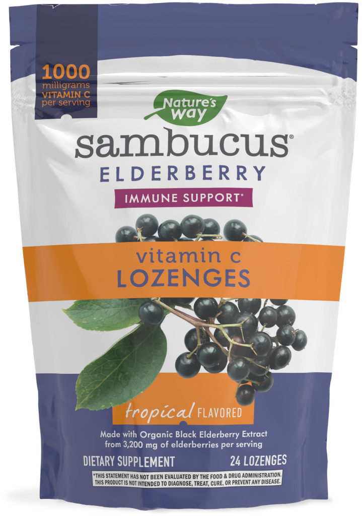 Sambucus Vitamin C Lozenges Wild Cherry